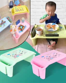 Children's Study Table Baby Snack Table Storage Box, Writing Plastic Table