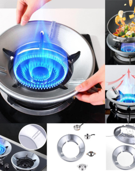 Energy Saving Gas Stove Cover High Efficiency Windproof Disk Windshield Bracket Flame Cap Cover