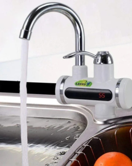 Hot water tap with shower